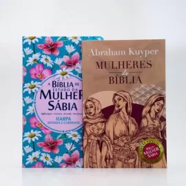 Box Bblia De Estudo Da Mulher Sabia + Livro Mulheres Da Bblia - Jardim Margaridas