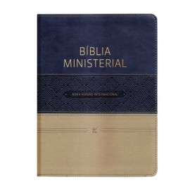 Bblia Ministerial NVI capa Duotone  Azul e Bege