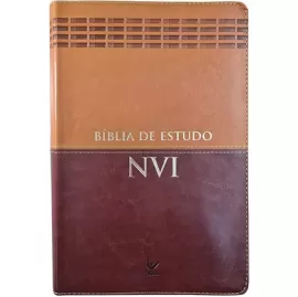 Bblia de Estudo NVI Marrom e Caramelo