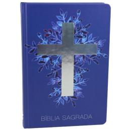 Bblia Sagrada NAA - Capa Cruz Azul NAA