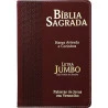 Bblia letra Jumbo Capa Pu Luxo C/ Harpa Estrela Bordo