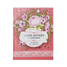 Harpa Avivada E Corinhos Capa Dura Lt Gigante - Mod 03 Floral Rosa