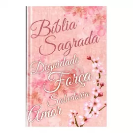 Bblia Gigante Hdo Floral Rosa-Capa Dura